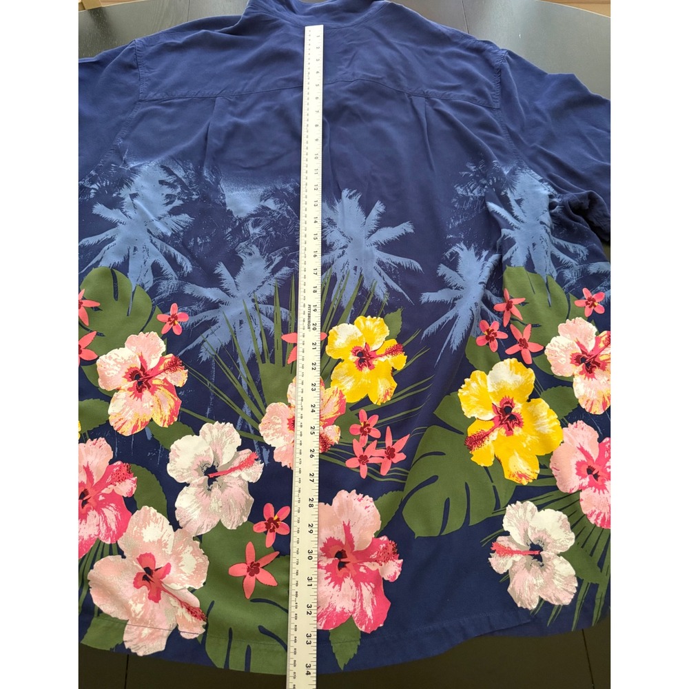 Oak Hill Resort Camp Shirt Men 3XL Blue Hawaiian Loop Collar SS Casual Button-Up - Picture 11 of 11